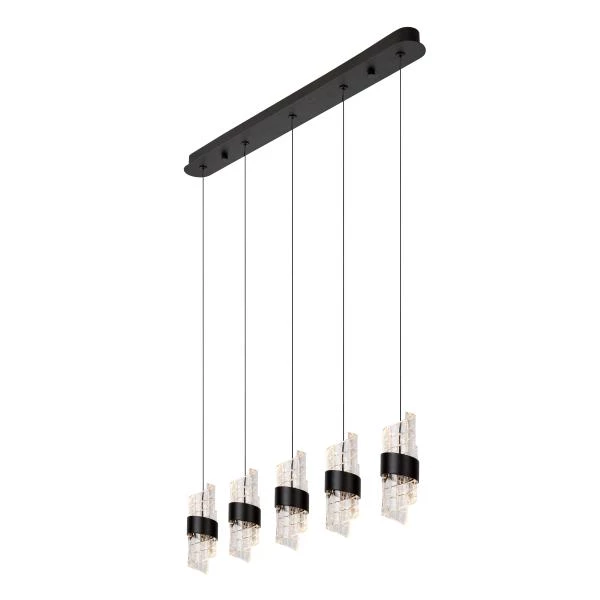 Lucide KLIGANDE - Lámpara colgante - LED Regul. - 5x7,8W 2700K - Negro - DETAIL 4